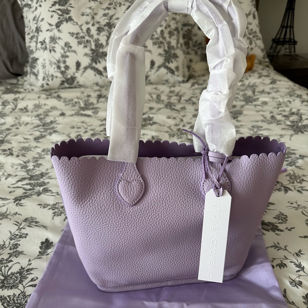 Stoney Clover Lane Pittsford Little Tote Lilac Leather Giftable Condition